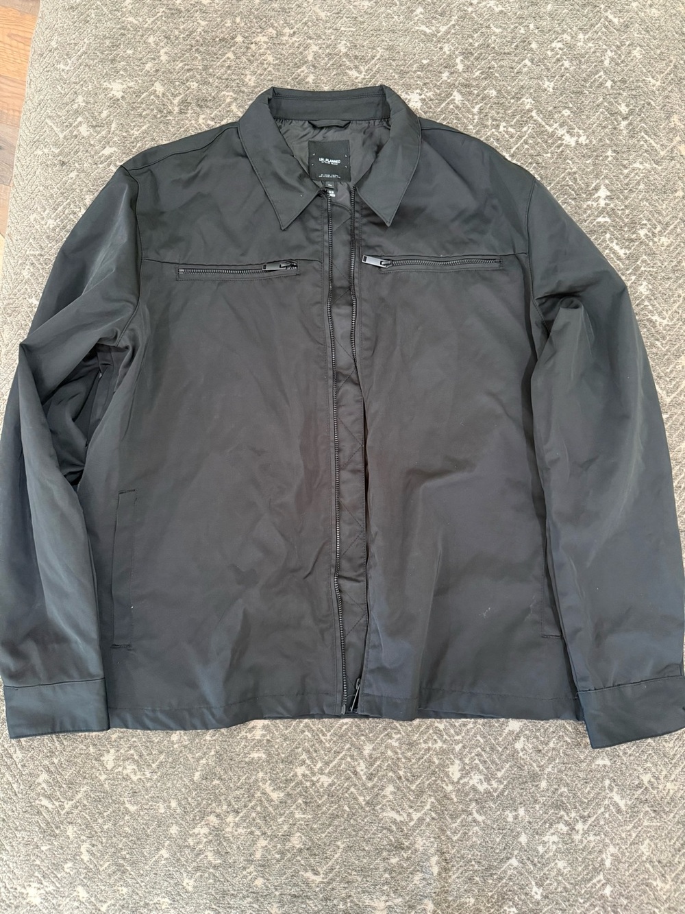 River Island UN_PLANNED Technical Jacket Black Men’s XL